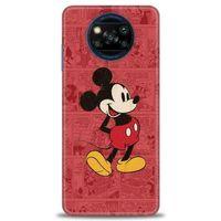 Xiaomi Poco X3 NFC Kılıf HD Baskılı Kılıf - Kırmızı Mickey + Tam Ekran Koruyucu