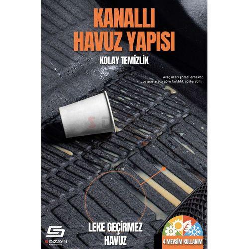 S-Dizayn Citroen Berlingo Panelvan 3D Pro Havuzlu Ön 2'li Paspas 2019 Üzeri A+ Kalite