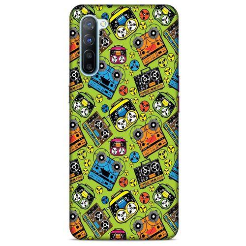 Retro (5) Desen Koruma Kabı Renkli Oppo Reno 3 Kılıf