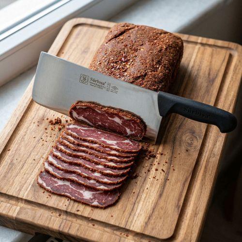 Pastırma Satırı Bıçağı Sürmene Paslanmaz Çelik Satır Bıçak Pastırma Kesme Bıçağı 39 Cm Sürbisa 61730
