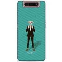 Samsung Galaxy A80 Kılıf FunnyMaX (12) Koruyucu Silikon Turkuaz Köpek