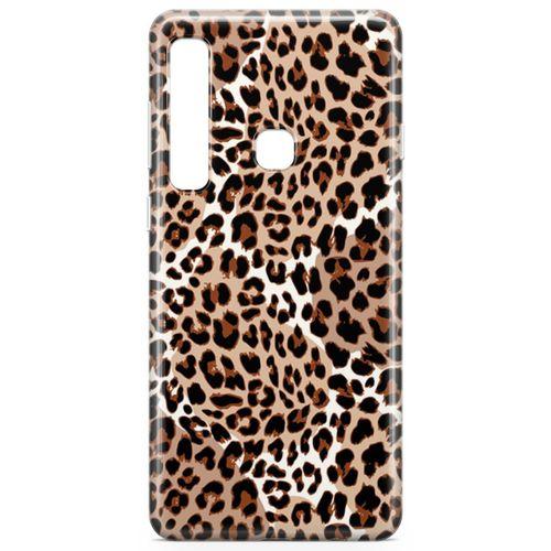 Samsung Galaxy A9 2018 Kılıf Beyazlı Leopar Arka Kapak Koruma Desenli Full Koruyucu