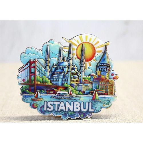 Ahşap İstanbul Temalı Magnet - Model 4
