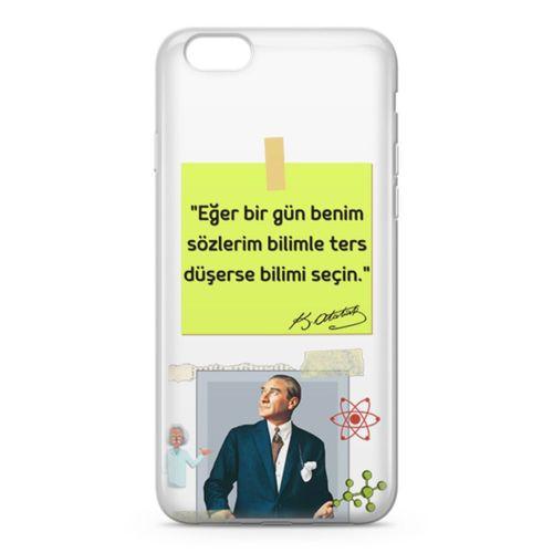 Apple iPhone 6 6s Kılıf Caps Atatürk Arka Kapak Koruma Desenli Full Koruyucu