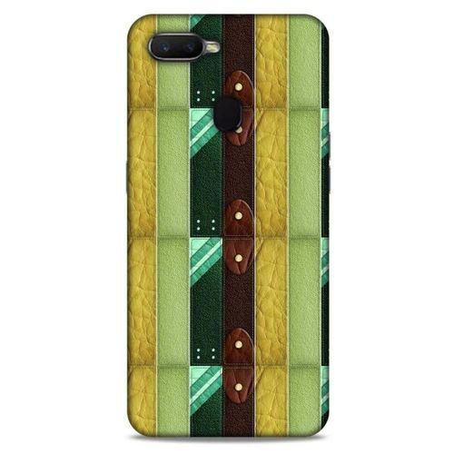 Oppo Ax7 Kılıf Patchwork (15) Antişok Kılıf Yeşil Kahve