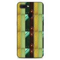 Oppo Ax7 Kılıf Patchwork (15) Antişok Kılıf Yeşil Kahve