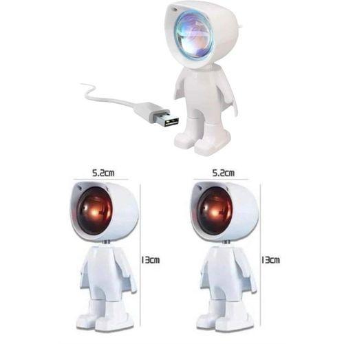 Astronot Işık Projektörü Gökkuşağı Projeksiyon Gece Lambası Hediyelik