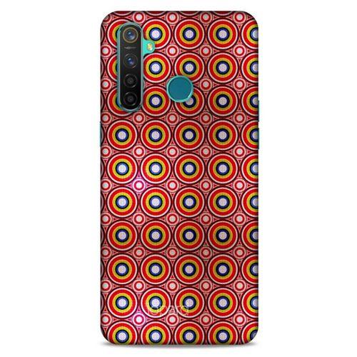 Oppo Realme 5 Pro Kılıf Pastel Renkler (40) Fit Silikon Kılıf Yeşil Kırmızı