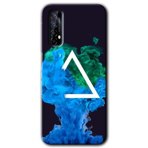 Realme 7 Kılıf Baskılı Kapak - İnk Clot + 5D Tam Kaplayan Cam