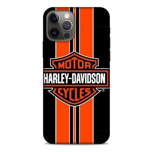Apple iPhone 12 Pro Uyumlu Kılıf Motorsiklet (36) Glitter Kılıf Harley Davidson