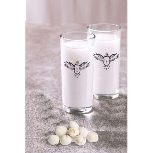 E Harfli Kartal Logolu İkili Rakı Bardağı Makinede 70 Derecede Bile Çıkmayan