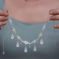 Gümüş Sonsuz Esinti Damla Telkari Kadın Kolye