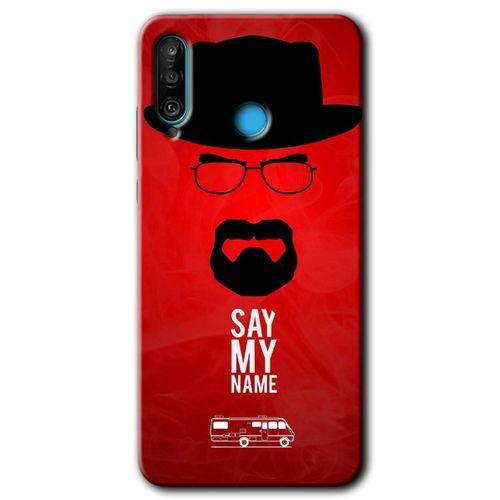 Huawei P30 Lite Kılıf Kapak - Say My Name +Hayalet Ekran Yandan Gözükmez