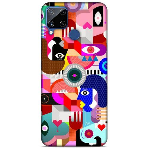 Lopard Oppo Realme C15 Uyumlu Kılıf Soyut Sanat (21) Baskılı Koruyucu Kapak