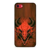 Apple iPhone SE 2020 Kılıf Dragons (14) Lansman Kılıf Kırmızı Boynuzlu Ejderha