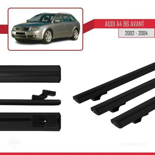 Audi A4 (B6) AVANT 2002-2004 Arası ile uyumlu Basic Model Ara Atkı Tavan Barı SİYAH 3 ADET