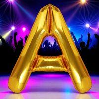 VIP YÜKSEK KALİTE 1 METRE GOLD A HARFİ FOLYO BALON GOLD A HARF BALON HELYUM GAZINA UÇAN BALONA UYGUN