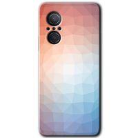 MRCİLETİSİM Huawei Nova 9 SE Kılıf HD Desen Baskılı Arka Kapak+Temperli Cam - Polygon Graident 3