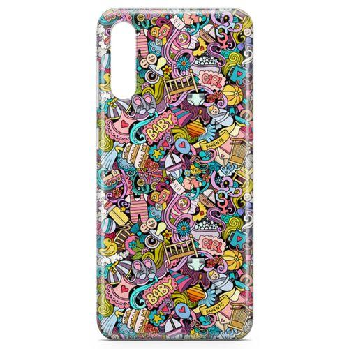 Samsung Galaxy A50s Kılıf Kız Bebek Giyim Doodle Arka Kapak Koruma Desenli Full Koruyucu