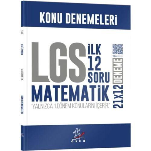 8. Sınıf LGS Matematik 1. Dönem İlk 12 Soru Konu Denemeleri KR Akademi Yayınları