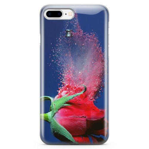 Apple iPhone 8 Plus Kılıf Gül Kırıkları Arka Kapak Koruma Desenli Full Koruyucu