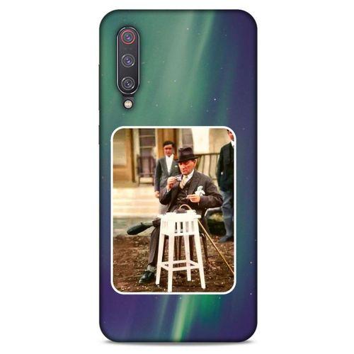 Xiaomi Mi 9 Kılıf Atatürk (21) Koruyucu Kapak Yeşil Gökyüzü