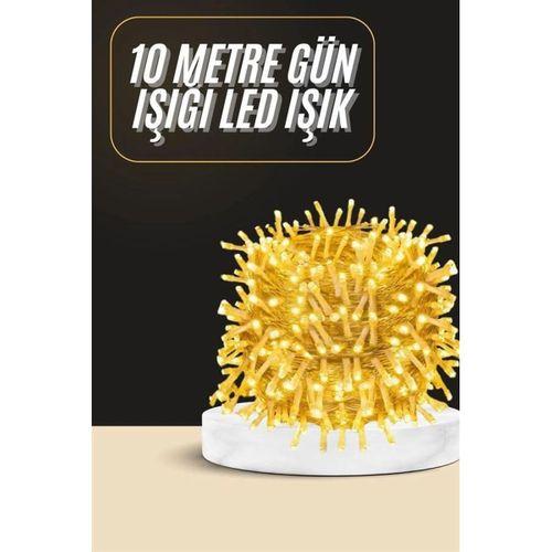 10 Metre Günışığı Led Işık Fişli Dekoratif Ortam Aydınlatması 3 Modlu Led Şerit Işık