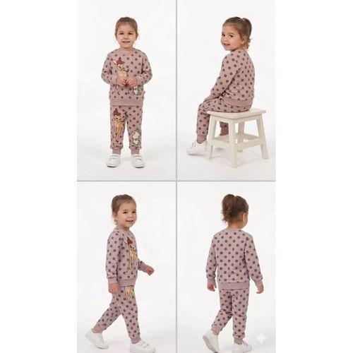 2-3-4-5 Yaş Ceylan Baskılı Penye Çocuk Takımı