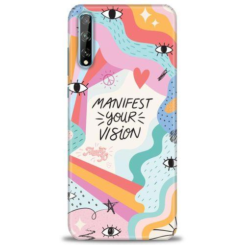 Huawei Y8P Kılıf HD Baskılı Kılıf - Manifest Your Vision + Tam Ekran Koruyucu