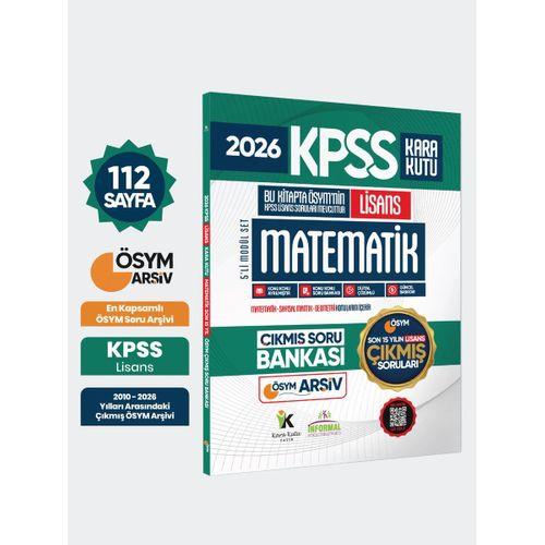 2026 FULLLisans KPSS Lisans Matematik Kara Kutu ÖSYM Çıkmış Soru Bankası Son 15 Yıl(Sadece Lisans)