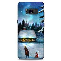 Samsung Galaxy S8 Kılıf Snowix (38) Neo Hybrid Kılıf Beyaz Mavi