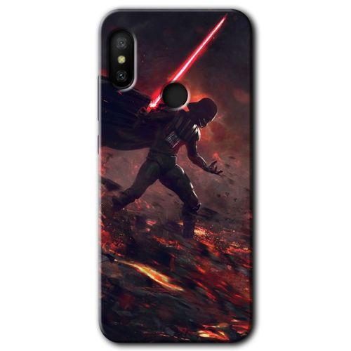 Redmi Note 6 Pro Kılıf HD Desen Baskılı Arka Kapak - Darh Vader Wars