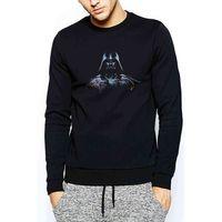 Dart Vaderson Baskılı Siyah Erkek Sweatshirt
