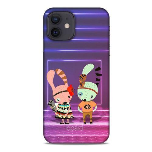 Apple iPhone 12 Kılıf FunnyMaX (4) Koruma Kılıfı Mor Pembe