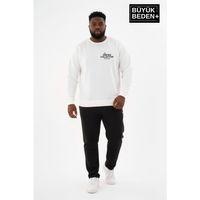 Erkek Büyük Beden Unified Collective Baskılı Bisiklet Yaka Sweatshirt SPR26BSW956-10