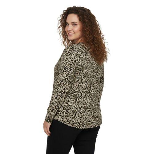 Kadın V Yaka Baskılı 2 Düğmeli Bluz BGL-ST05098