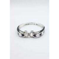 Mineli Kelepçe Bilezik - Gümüş