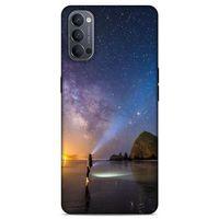 Lopard Oppo Reno 4 Uyumlu Kılıf Gece'S (21) Koruyucu Kapak Sarı Mavi