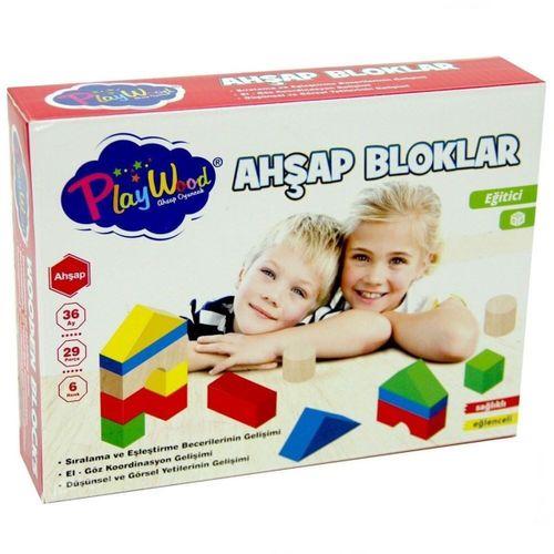 Play Wood Play Wood 29 Parça Ahşap Bloklar