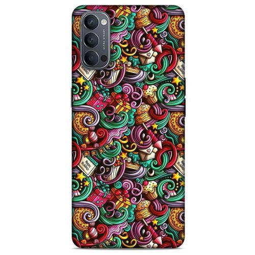 Graffitix (44) Desenli Silikon Kapak Oppo Reno 4 Kılıf