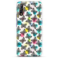 Casper Via F3 Kılıf Kelebek Etkisi (36) Glitter Kılıf Sarı Pembe