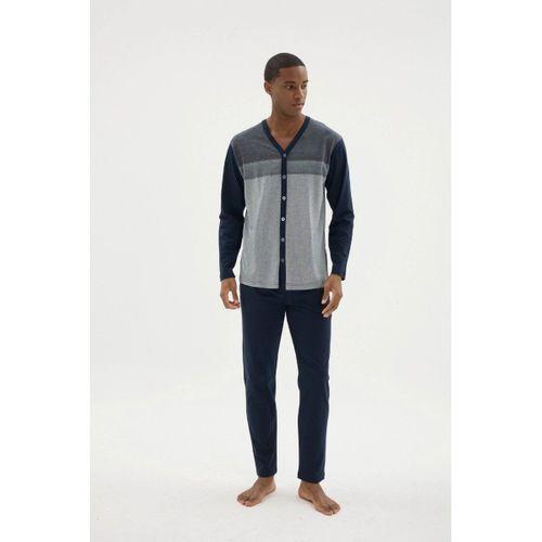 Kocabey Dm-26104 V Yaka Boydan Düğmeli Pijama Takımı