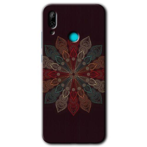 Huawei P smart 2019 Kılıf Baskılı Kapak - Mandala Flower Wal +Tam Ekran Koruyucu