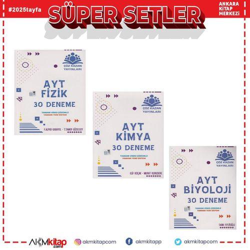 Çöz Kazan Yayınları AYT Fizik Kimya ve Biyoloji Deneme Seti 3 Kitap