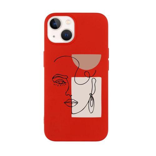 iPhone 14 Plus Uyumlu Women Art Desenli Premium Silikonlu Lansman Telefon Kılıfı