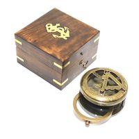 Ahşap Kutulu Pirinç Pusula