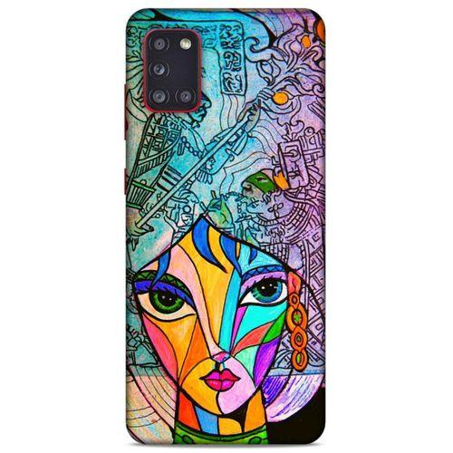 Lopard Samsung Galaxy A31 Uyumlu Kılıf Sürreal Yüzler ♀ (48) Bumper Kılıf Desenli