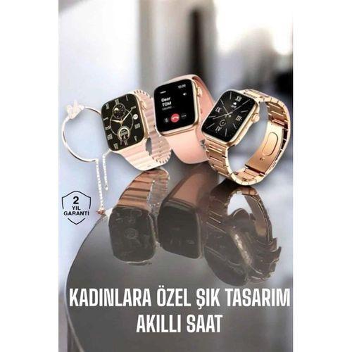 Akıllı Saat Kadınlara Uyku Ve Sağlık Takibi Yapabilen Bileklik Hediyeli