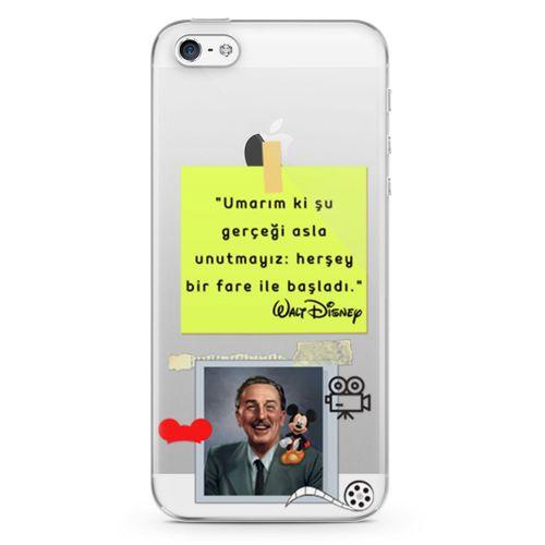 Apple iPhone 5 Kılıf Caps Walt Disney Arka Kapak Koruma Desenli Full Koruyucu