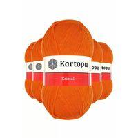 5 Adet Kristal Çift Katlı El Örgü Lif İpi Turuncu K210